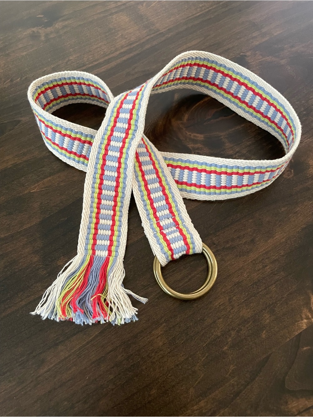 Multi Colored Woven Fabric Belt - Picture 3 of 5